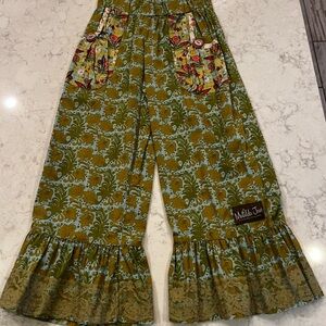 Matilda Jane Olive and Teal Floral Pants